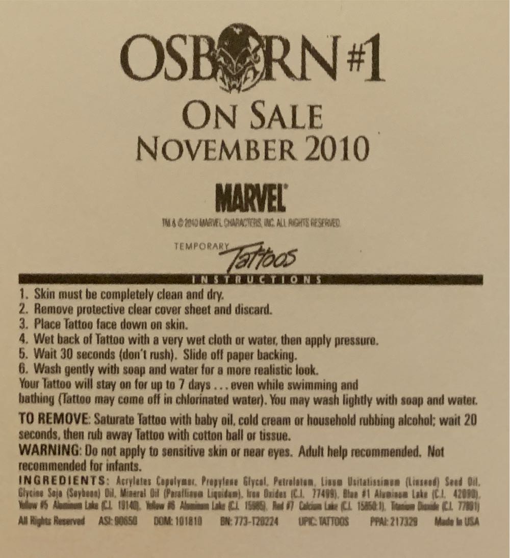 Osborn - Marvel (1 - Jan 2011) comic book collectible [Barcode 759606074044] - Main Image 3