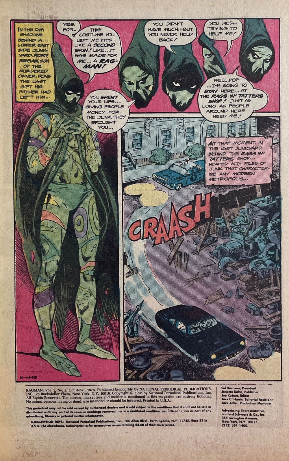 Ragman - National Periodical Publications Inc. (2 - Nov 1976) comic book collectible [Barcode 070989306356] - Main Image 2