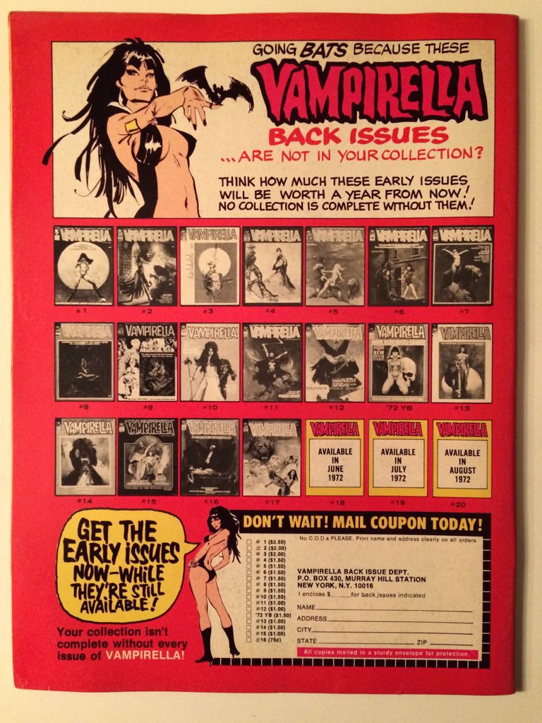 Vampirella - Warren (17 - Jun 1972) comic book collectible - Main Image 2