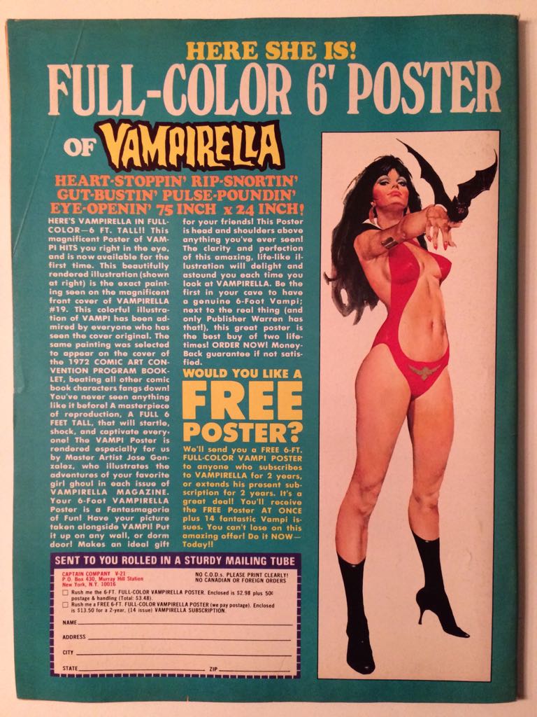 Vampirella (Warren)  (21 - Dec 1972) comic book collectible - Main Image 2