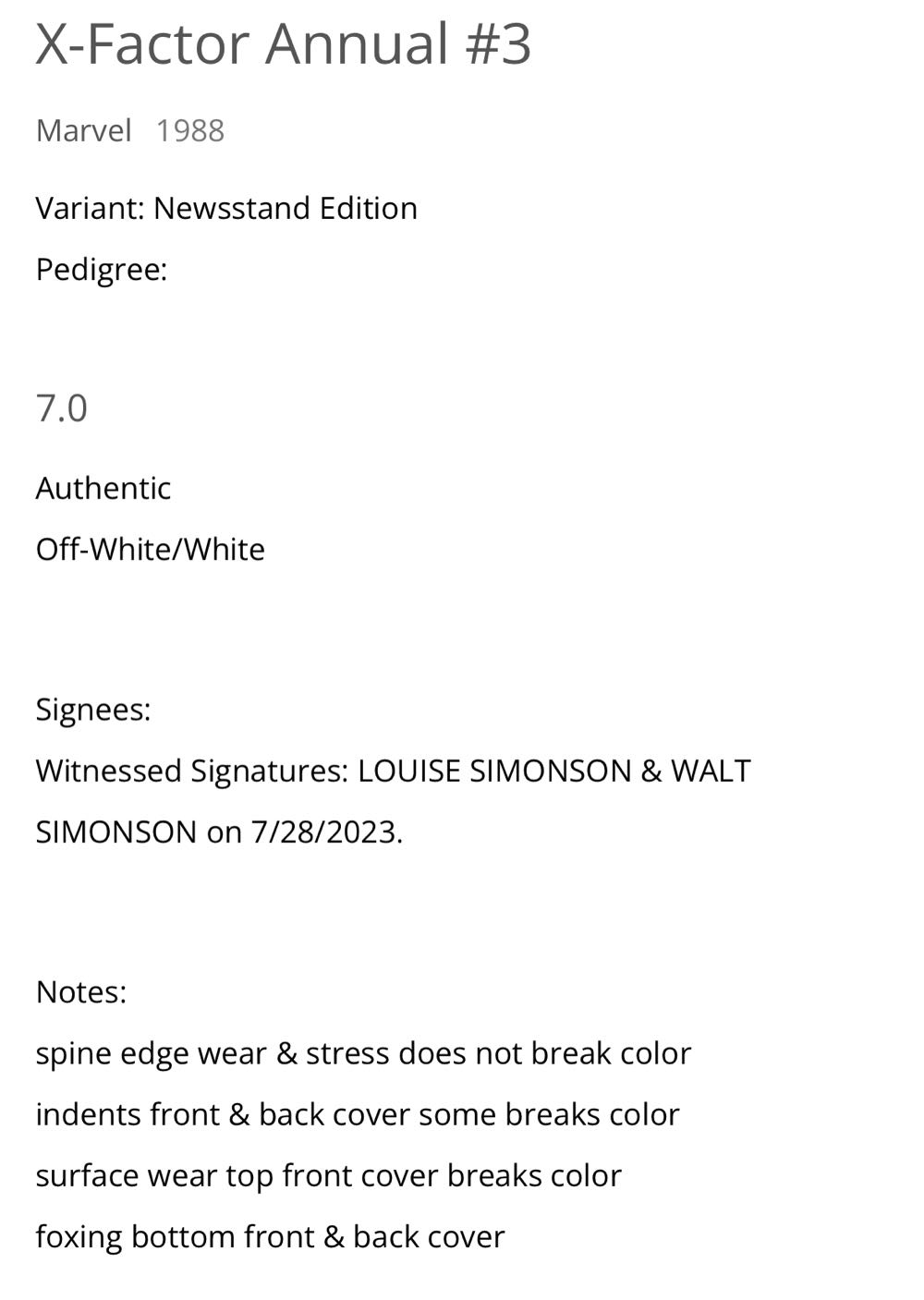 X-Factor Annual - Marvel (3 - Dec 1988) comic book collectible [Barcode 071486025825] - Main Image 4