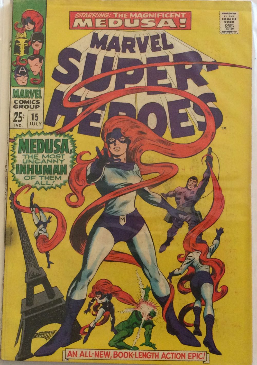 Marvel Super-Heroes - Marvel (15 - Jul 1968) comic book collectible [Barcode 7148602475] - Main Image 2