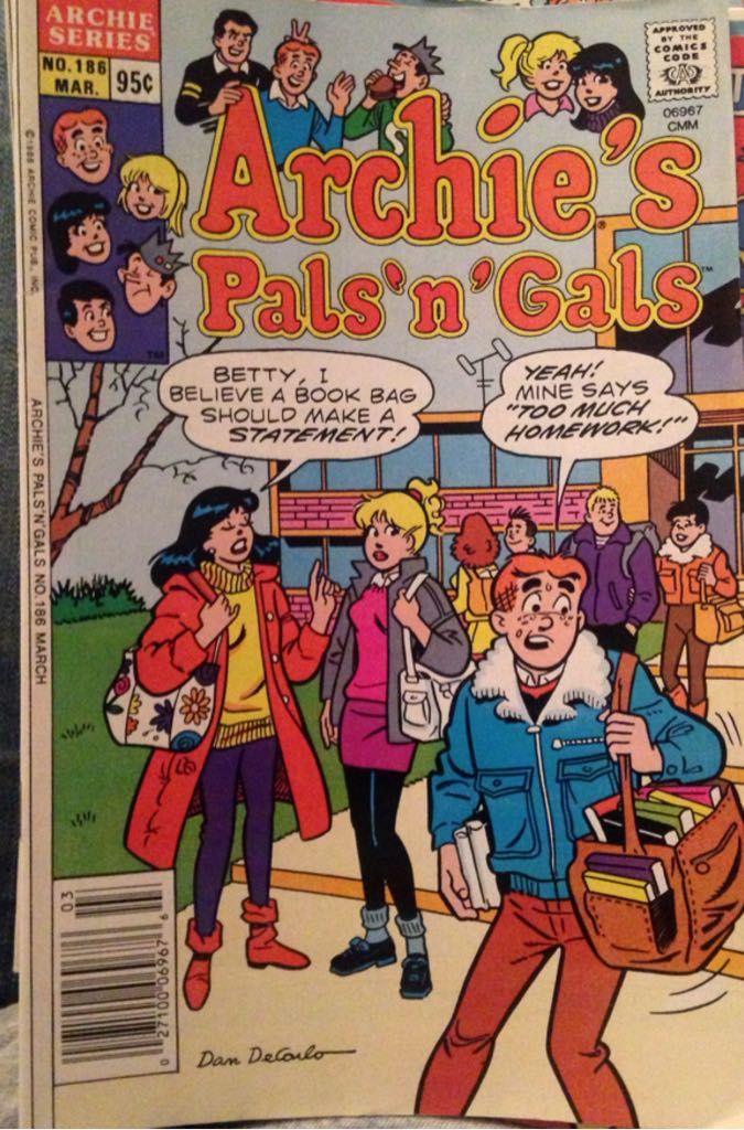 Archies Pals n Gals  (186) comic book collectible [Barcode 027100069676] - Main Image 1
