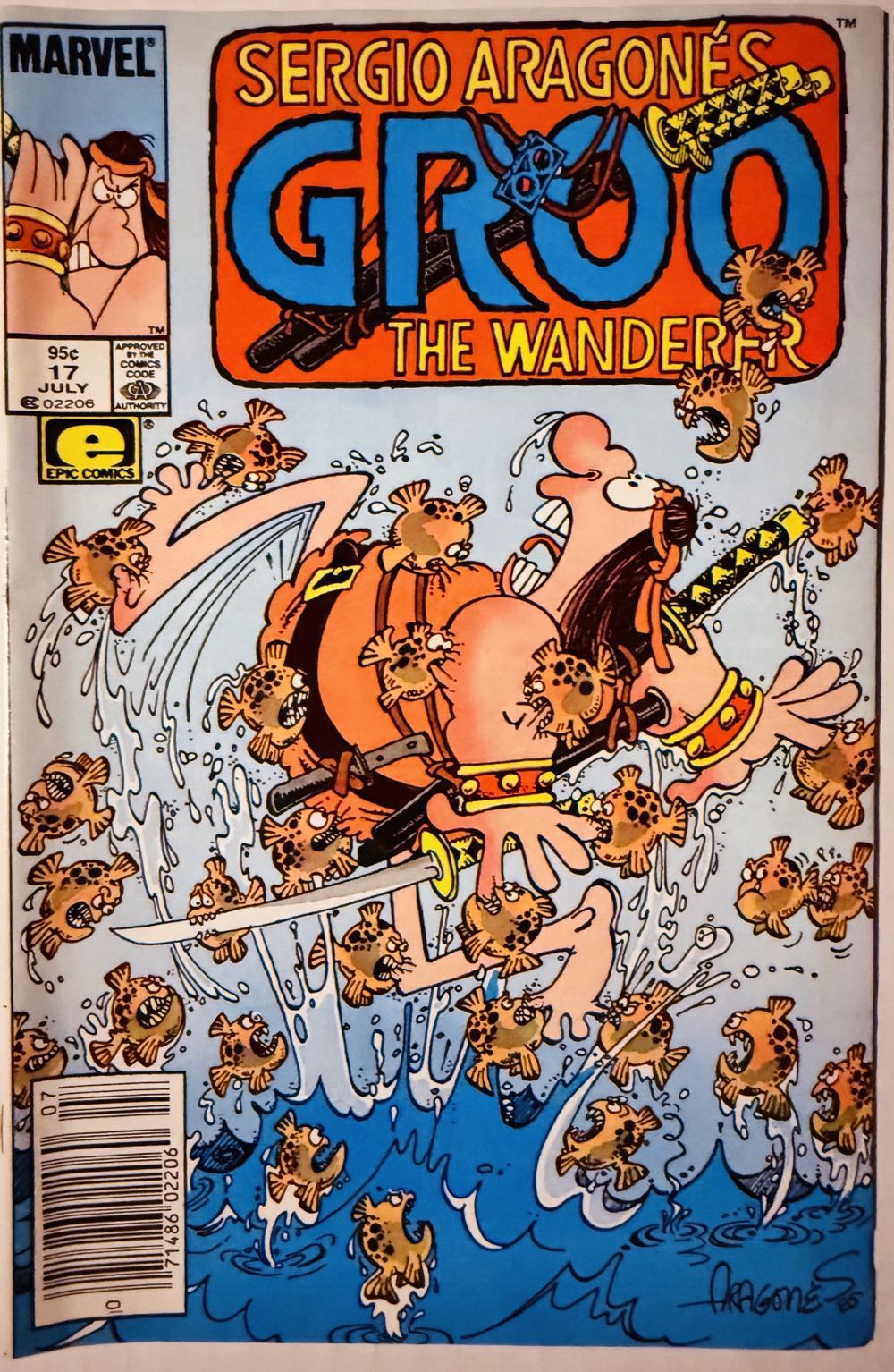Sergio Aragones Groo The Wanderer - Marvel - Epic (17 - Jul 1986) comic book collectible [Barcode 071486022060] - Main Image 2