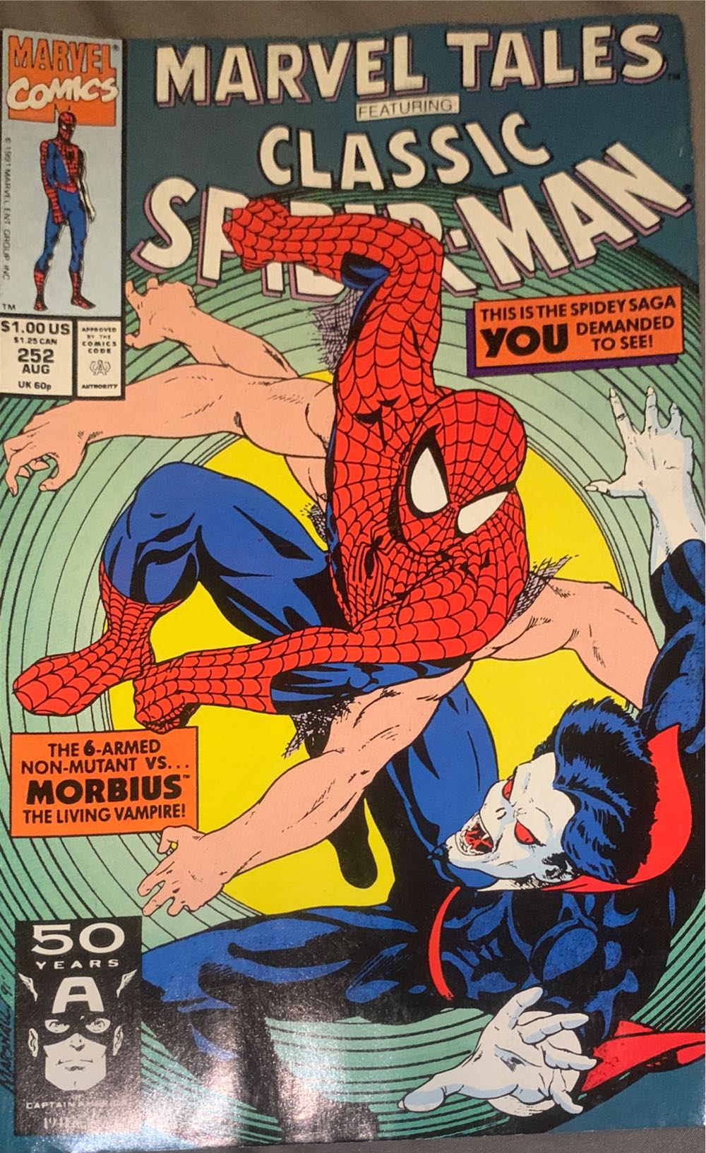 Spider-Man Marvel Tales V1 #252 - Marvel Comics (252 - Aug 1991) comic book collectible [Barcode 071486024767] - Main Image 3