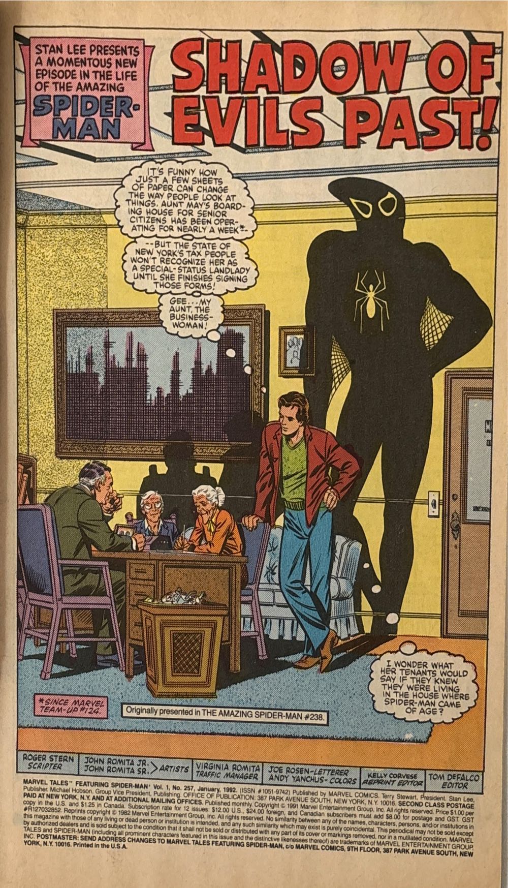 Marvel Tales - Marvel Comics (257 - Jan 1992) comic book collectible [Barcode 071486024767] - Main Image 2