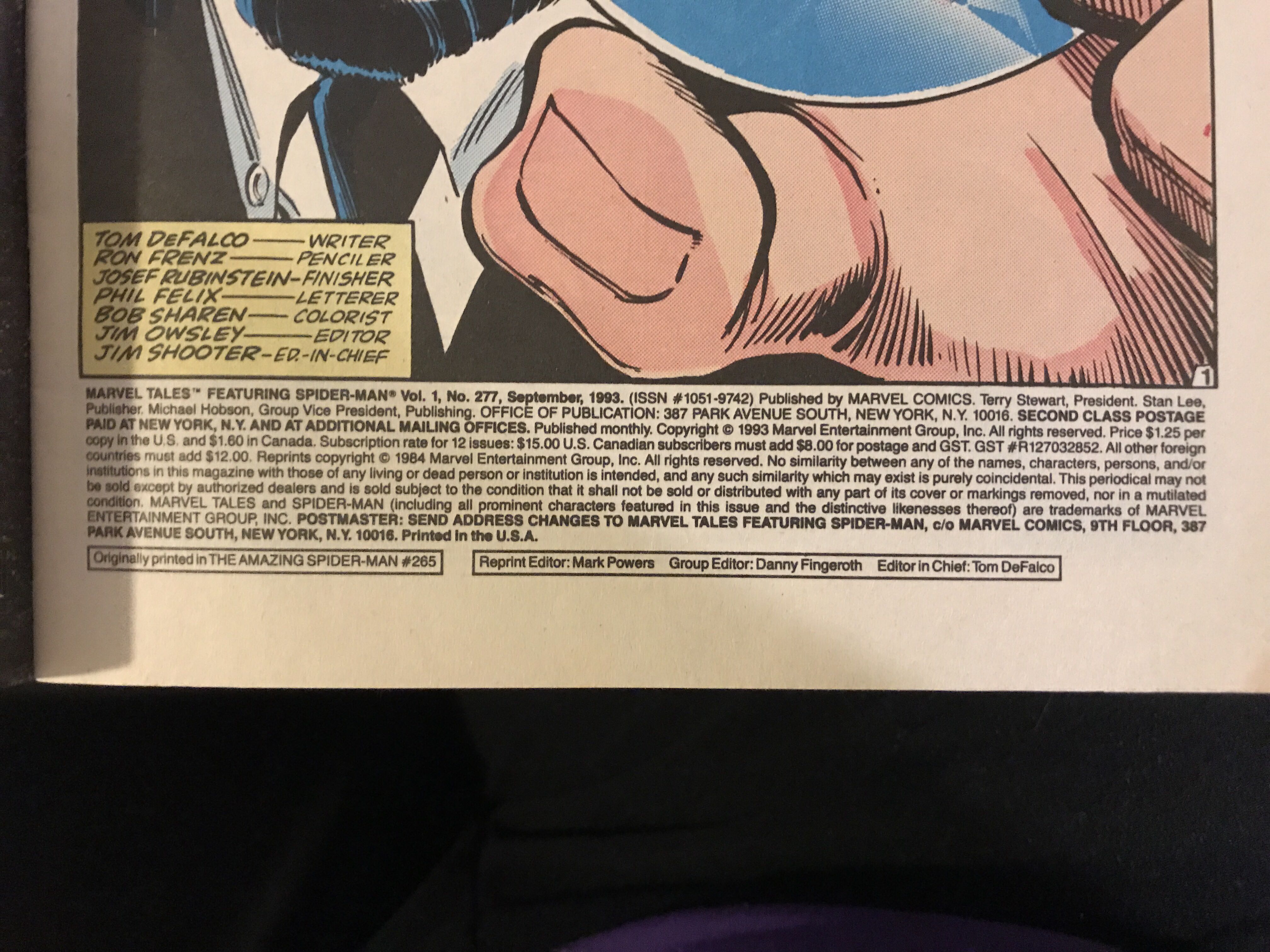 Marvel Tales #277 - Marvel (277 - Dec 1993) comic book collectible [Barcode 009281024767] - Main Image 3