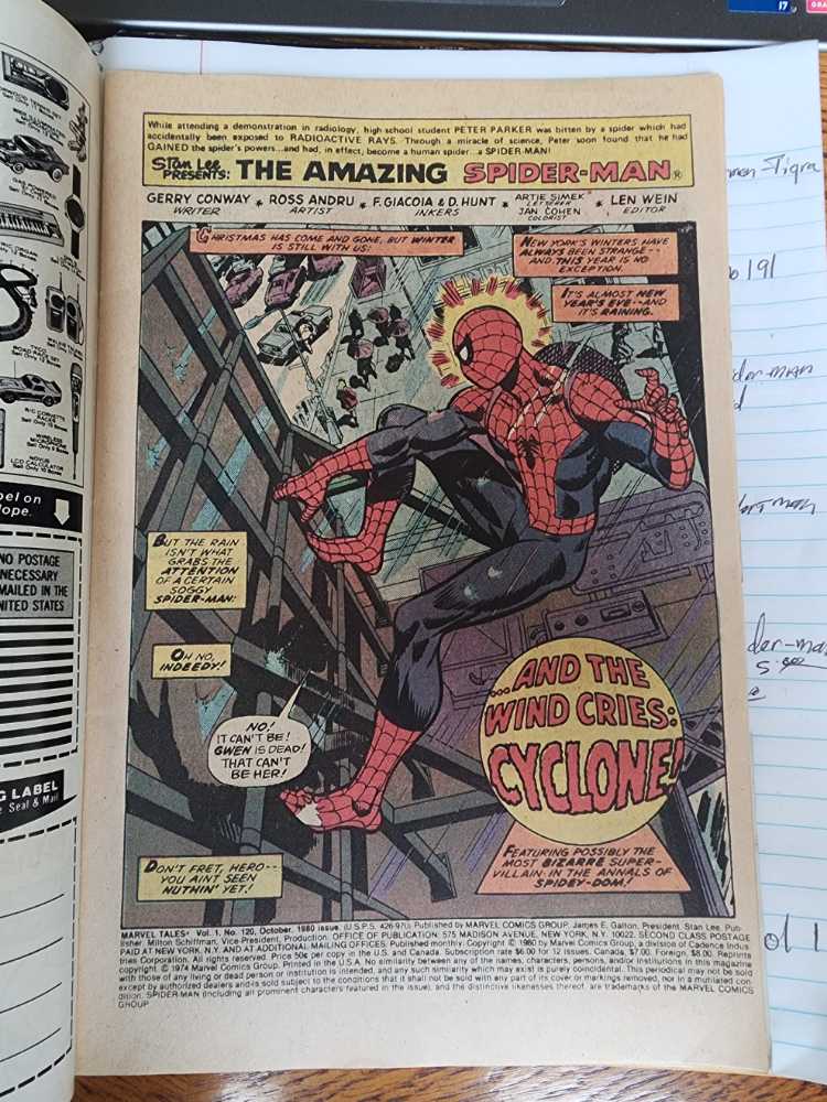 Marvel Tales - Marvel (120 - Oct 1980) comic book collectible [Barcode 07148602476710] - Main Image 2