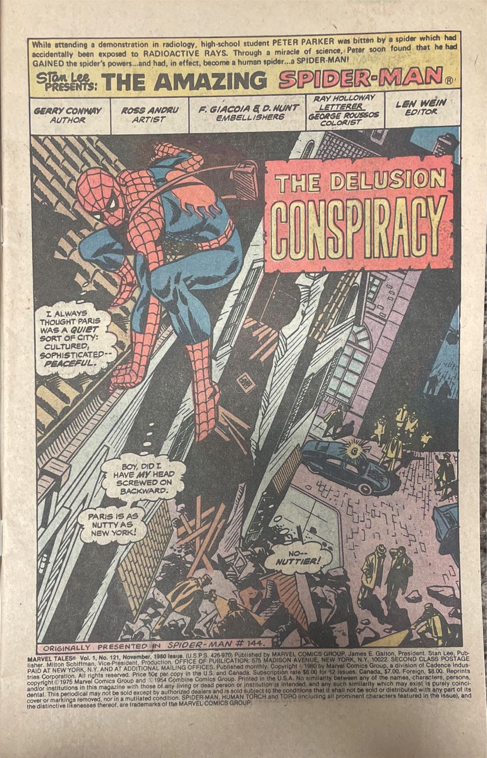 Marvel Tales - Marvel (121 - Nov 1980) comic book collectible [Barcode 07148602476711] - Main Image 2