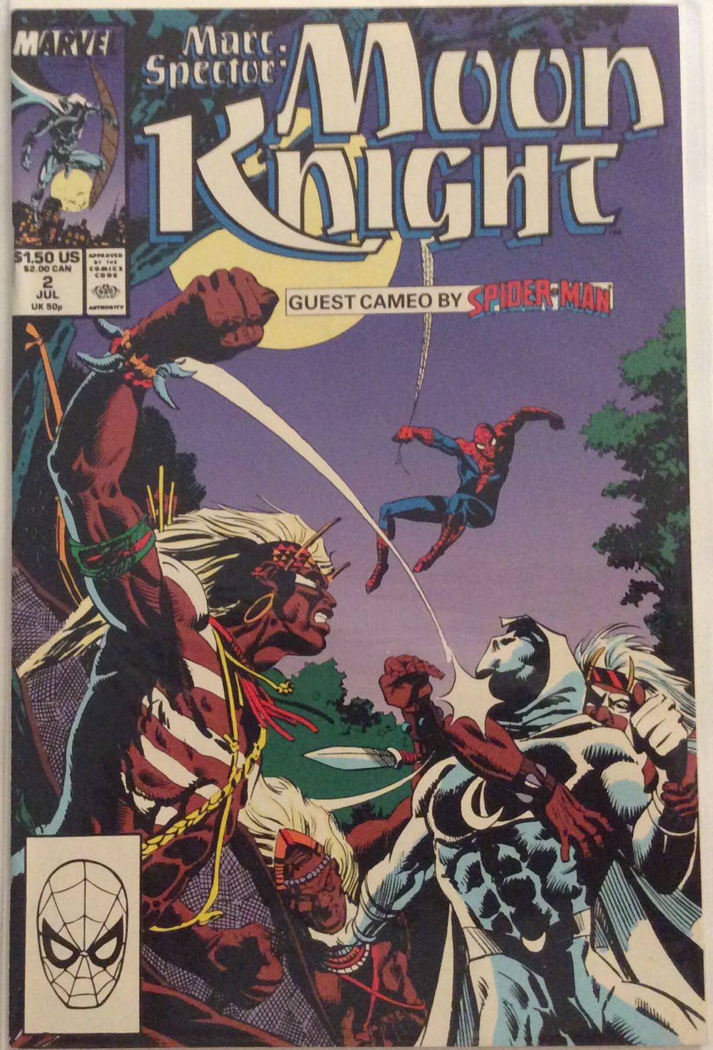 Marc Spector: Moon Knight - Marvel Comics (2 - 07/1989) comic book collectible [Barcode 13111786] - Main Image 2