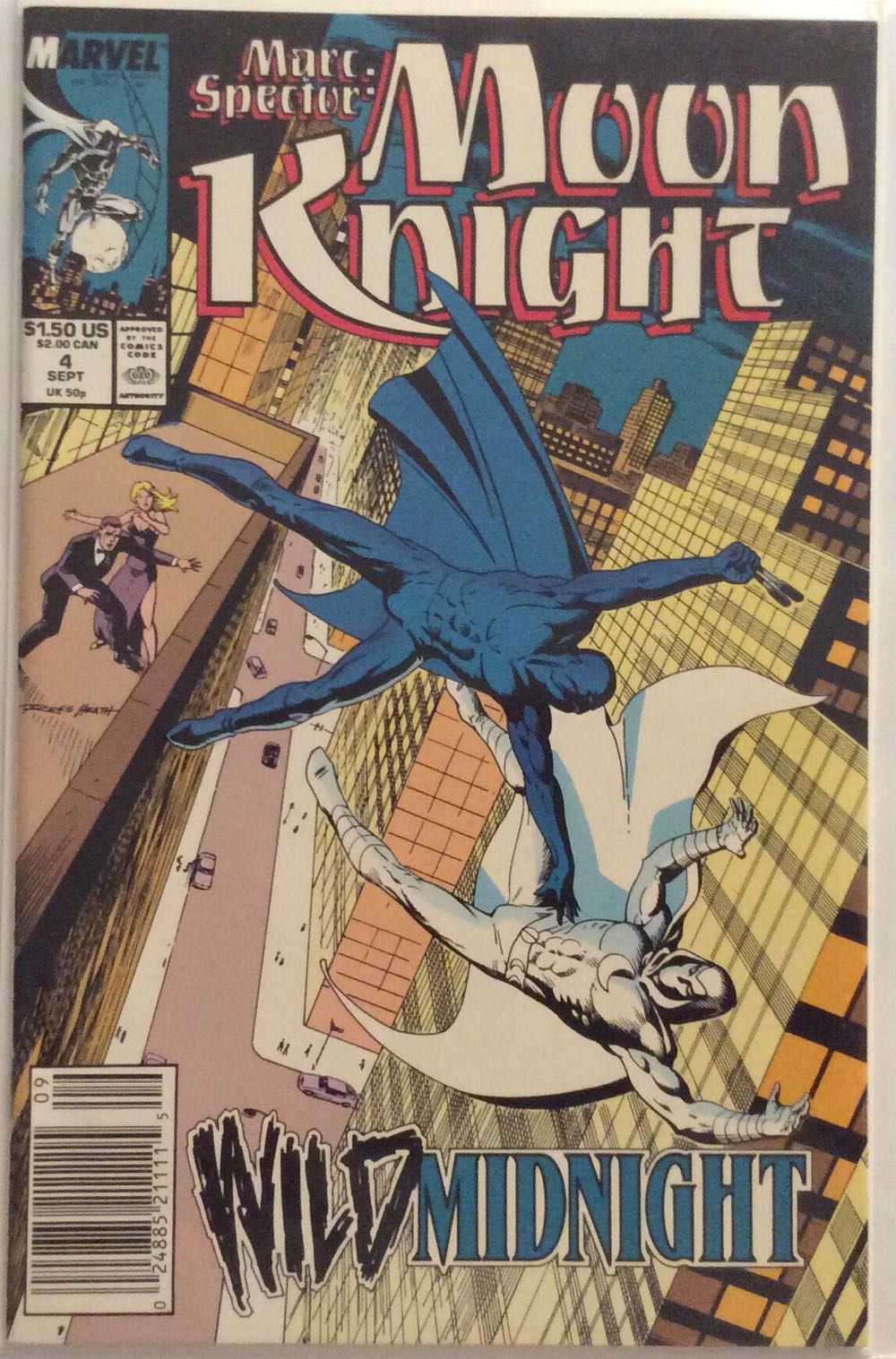 Marc Spector: Moon Knight #4 - Marvel Comics (4 - Sep 1989) comic book collectible [Barcode 13111786] - Main Image 2