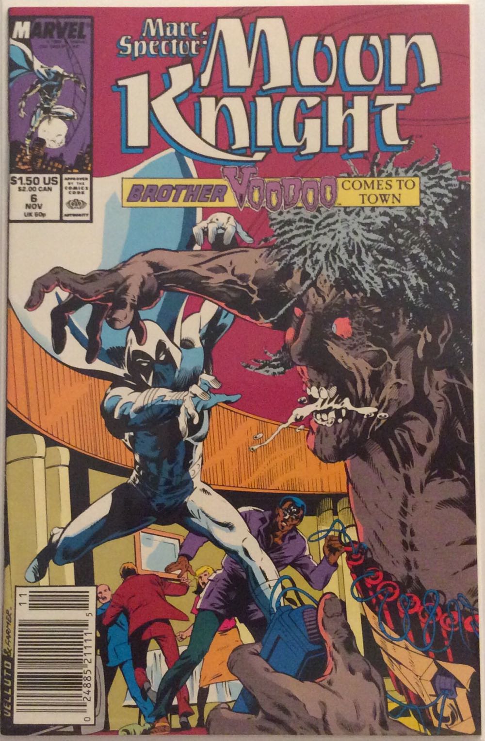 Marc Spector: Moon Knight - Marvel Comics (6 - 11/1989) comic book collectible [Barcode 13111786] - Main Image 2