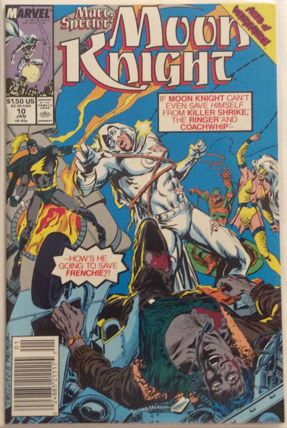 Marc Spector: Moon Knight #10 - Marvel Comics (10 - 01/1990) comic book collectible [Barcode 13111786] - Main Image 2