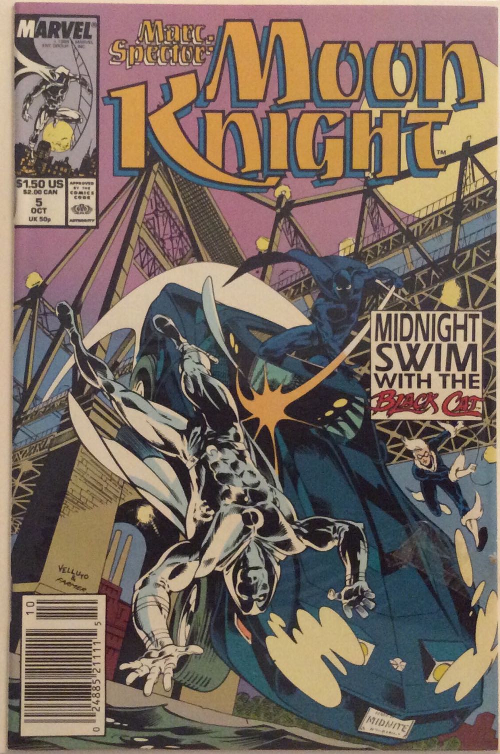 Marc Spector: Moon Knight #5 - Marvel Comics (5 - 10/1989) comic book collectible [Barcode 02488521111510] - Main Image 2