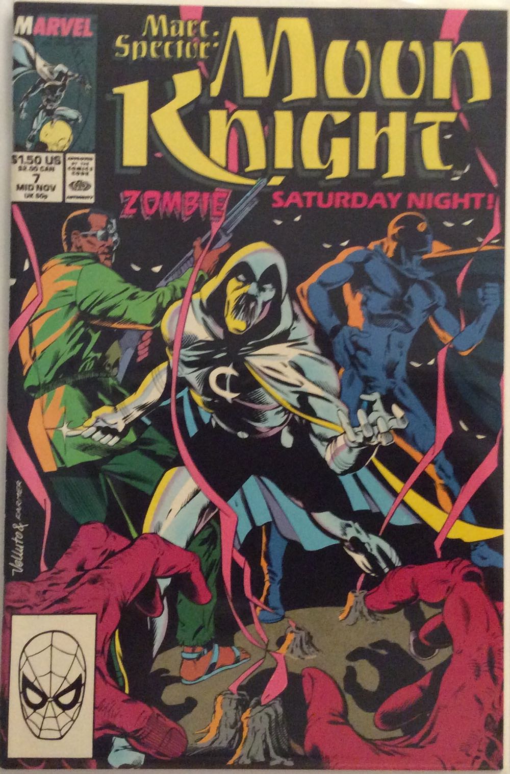 Marc Spector: Moon Knight #7 - Marvel Comics (7 - 11/1989) comic book collectible [Barcode 02488521111513] - Main Image 2