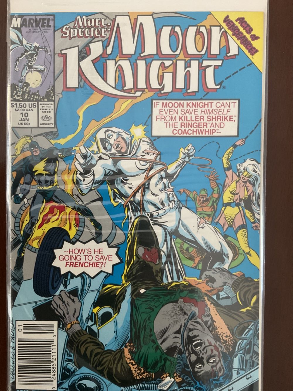 Moon Knight: Marc Spector - Marvel (10 - 01/1990) comic book collectible [Barcode 02488521111501] - Main Image 2