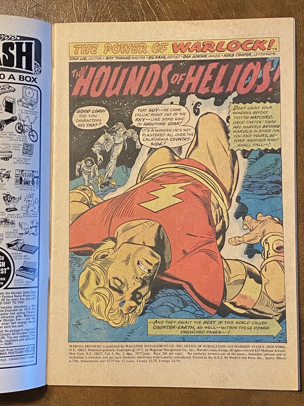 Marvel Premiere - Marvel Comics (2 - May 1972) comic book collectible - Main Image 2