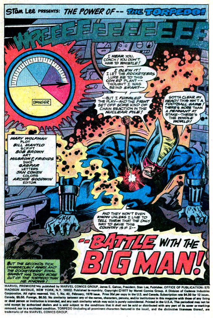 Marvel Premiere - Marvel Comics Group (40 - Feb 1978) comic book collectible [Barcode 071486021421] - Main Image 2