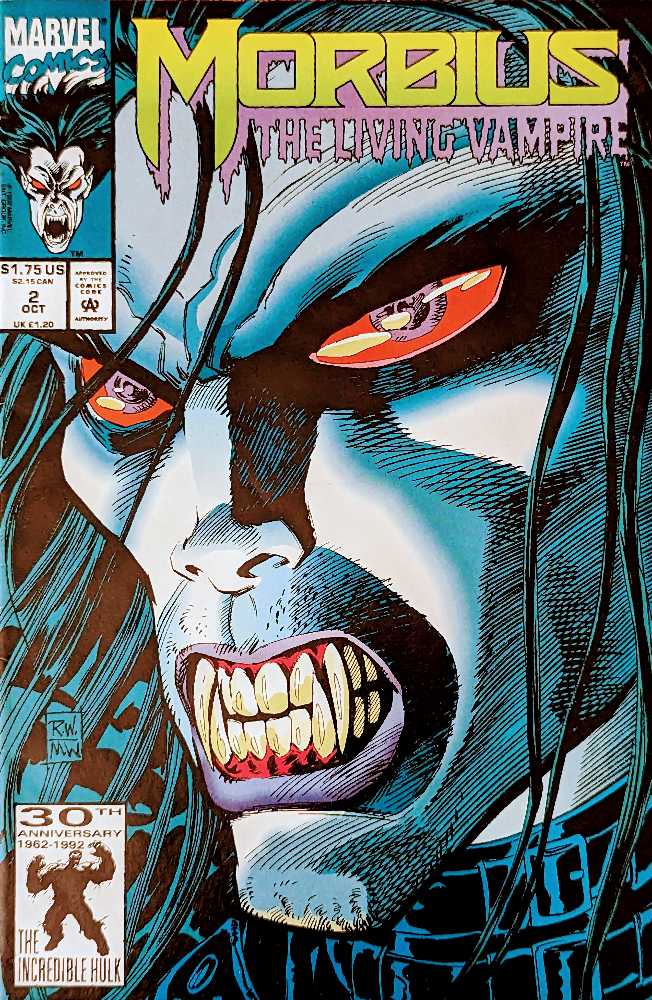 Morbius: The Living Vampire (Vol 1 | 1992) - Marvel (2 - Oct 1992) comic book collectible [Barcode 071486019299] - Main Image 2