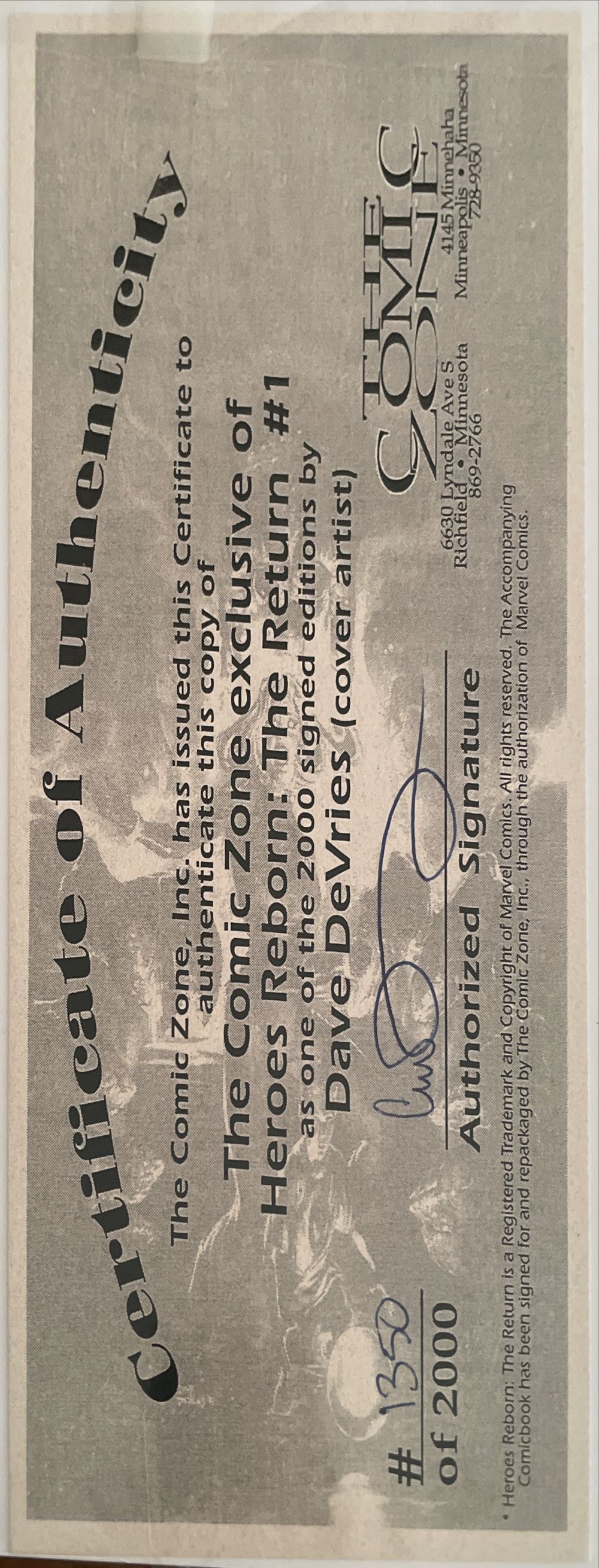 Heroes Reborn: The Return - Marvel Comics (1 - Dec 1997) comic book collectible [Barcode 759606013296] - Main Image 2