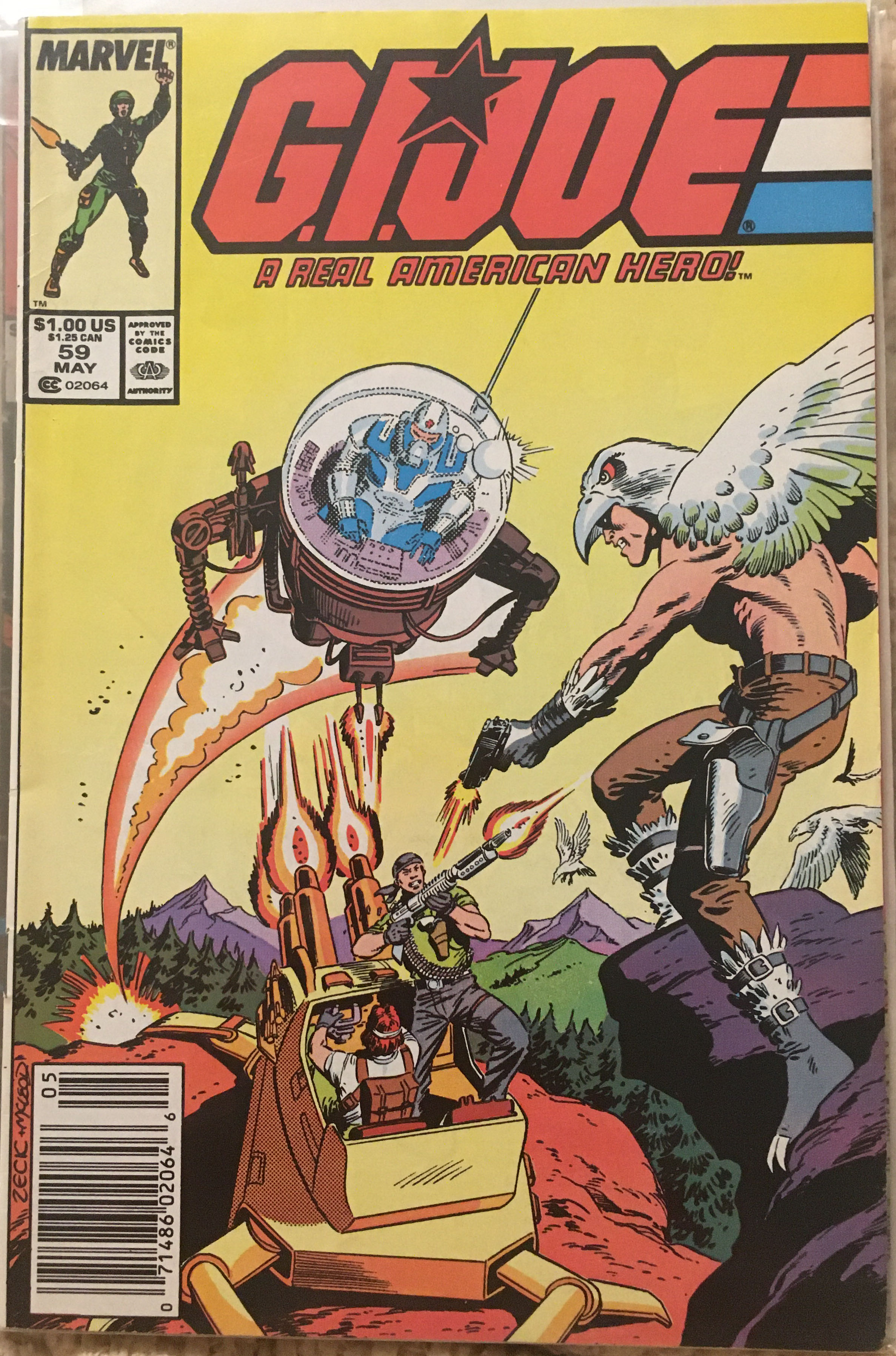 G.I. Joe: A Real American Hero! - Marvel Comics (59 - May 1987) comic book collectible [Barcode 071486020646] - Main Image 2