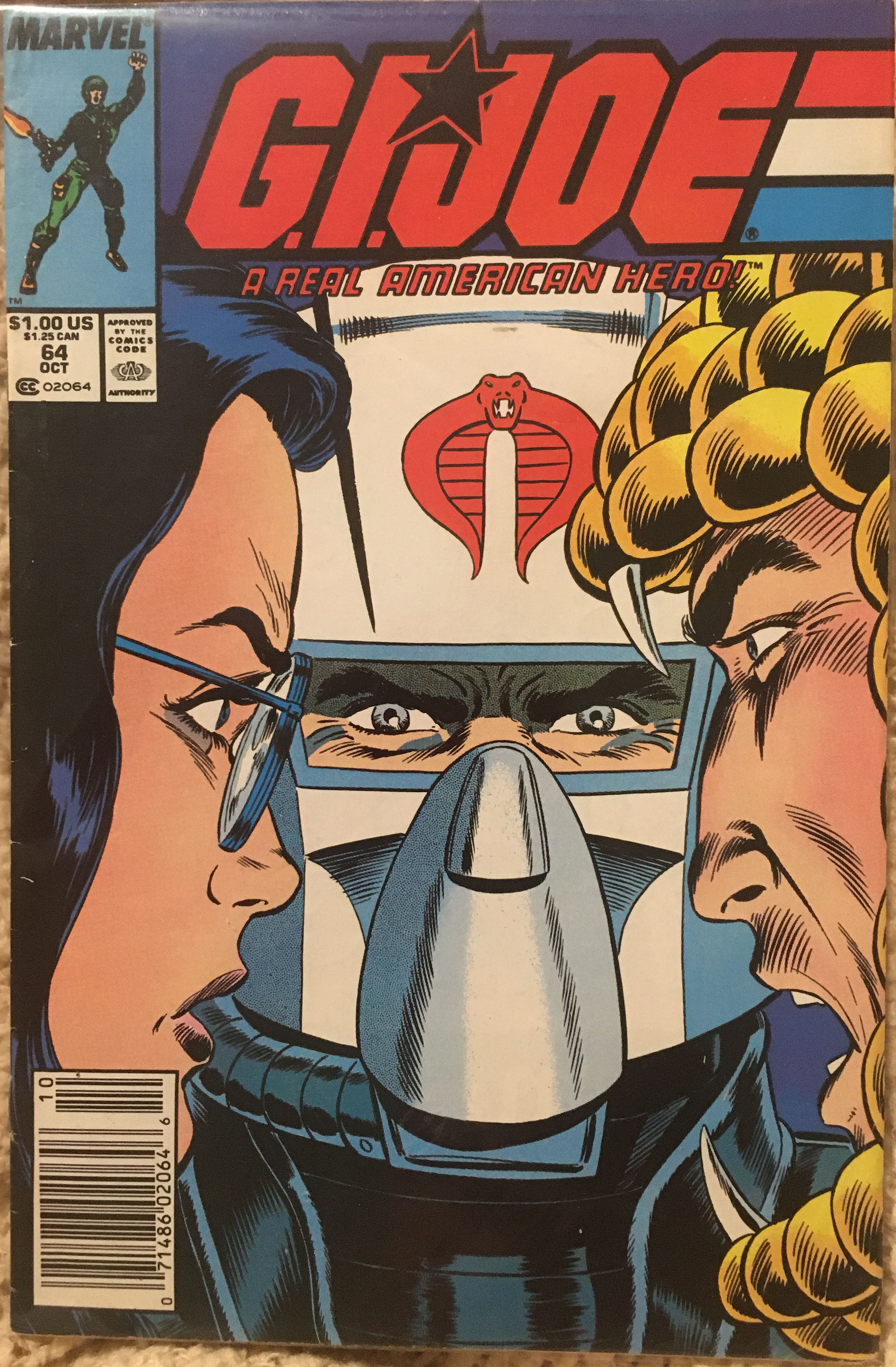 GIJOE A Real American Hero - Marvel Comics (64 - Oct 1987) comic book collectible [Barcode 071486020646] - Main Image 2