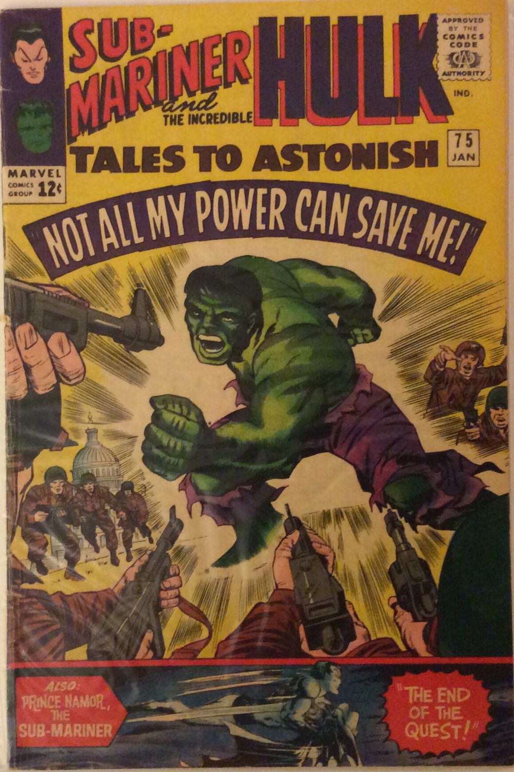 Tales To Astonish - Marvel Comics (75 - Jan 1966) comic book collectible [Barcode 741258] - Main Image 2