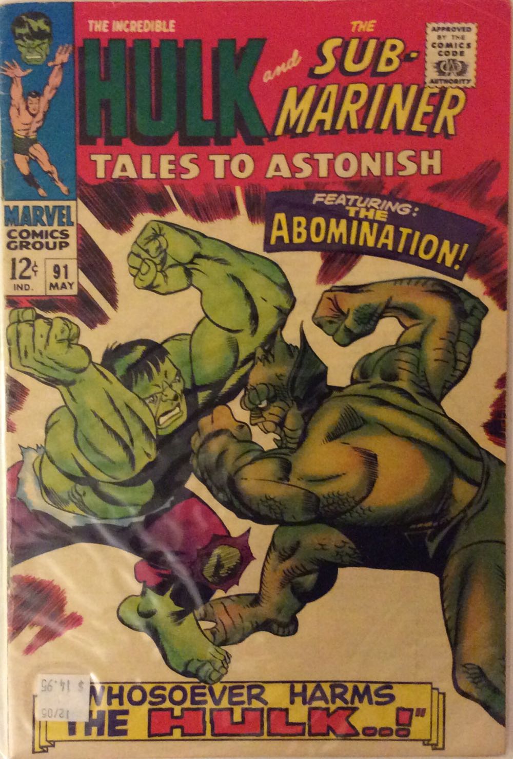 Tales To Astonish - Marvel Comics (91 - May 1967) comic book collectible [Barcode 8521745666] - Main Image 2