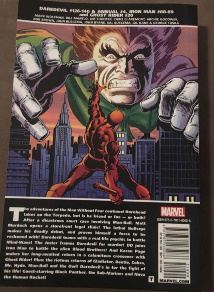 Daredevil The Man Without Fear - Marvel (6) comic book collectible [Barcode 978078518508651999] - Main Image 2