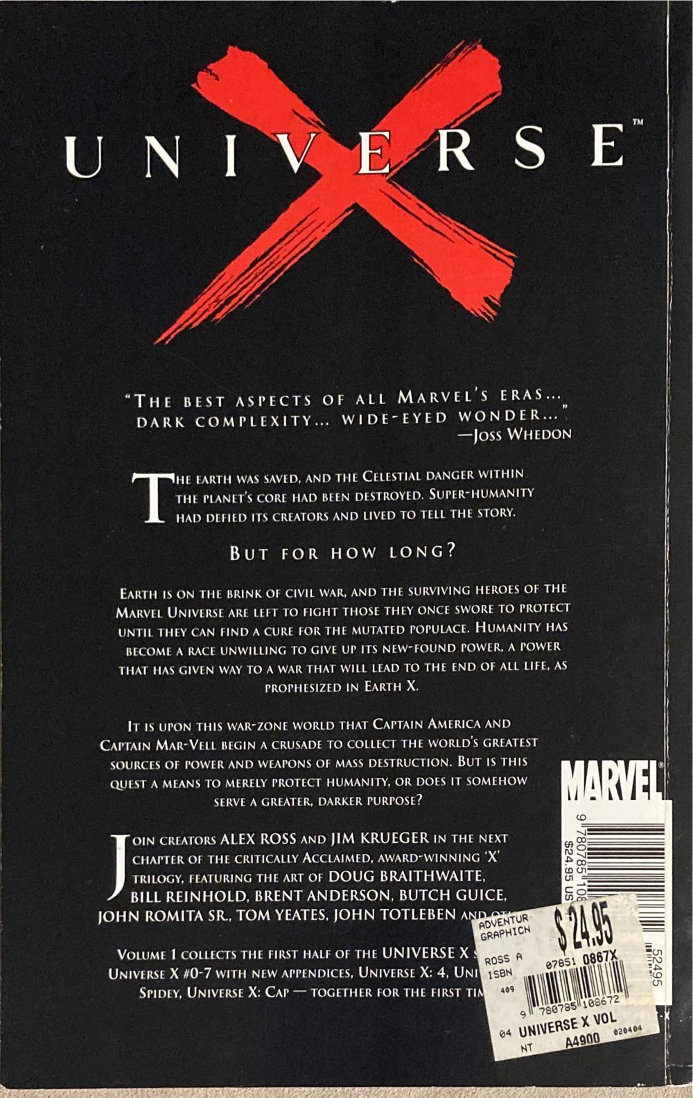 Universe X Vol. 1 - Marvel (0-7) comic book collectible [Barcode 978078512413952999] - Main Image 2