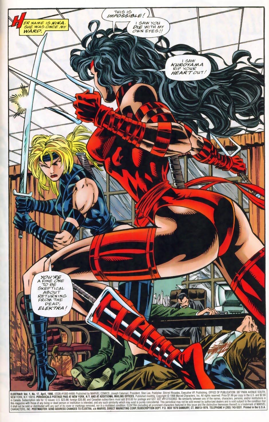 Elektra (1996) - Marvel Comics (17 - Apr 1998) comic book collectible [Barcode 759606043606] - Main Image 4