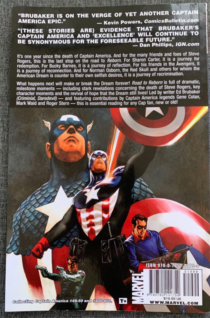 Captain America Road To Reborm - Marvel comic book collectible [Barcode 9780785141754] - Main Image 2