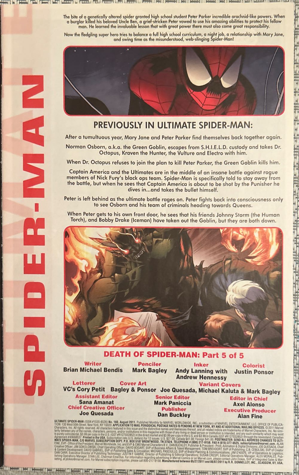 Ultimate Spider-Man - Marvel (160 - Aug 2011) comic book collectible [Barcode 759606074969] - Main Image 3