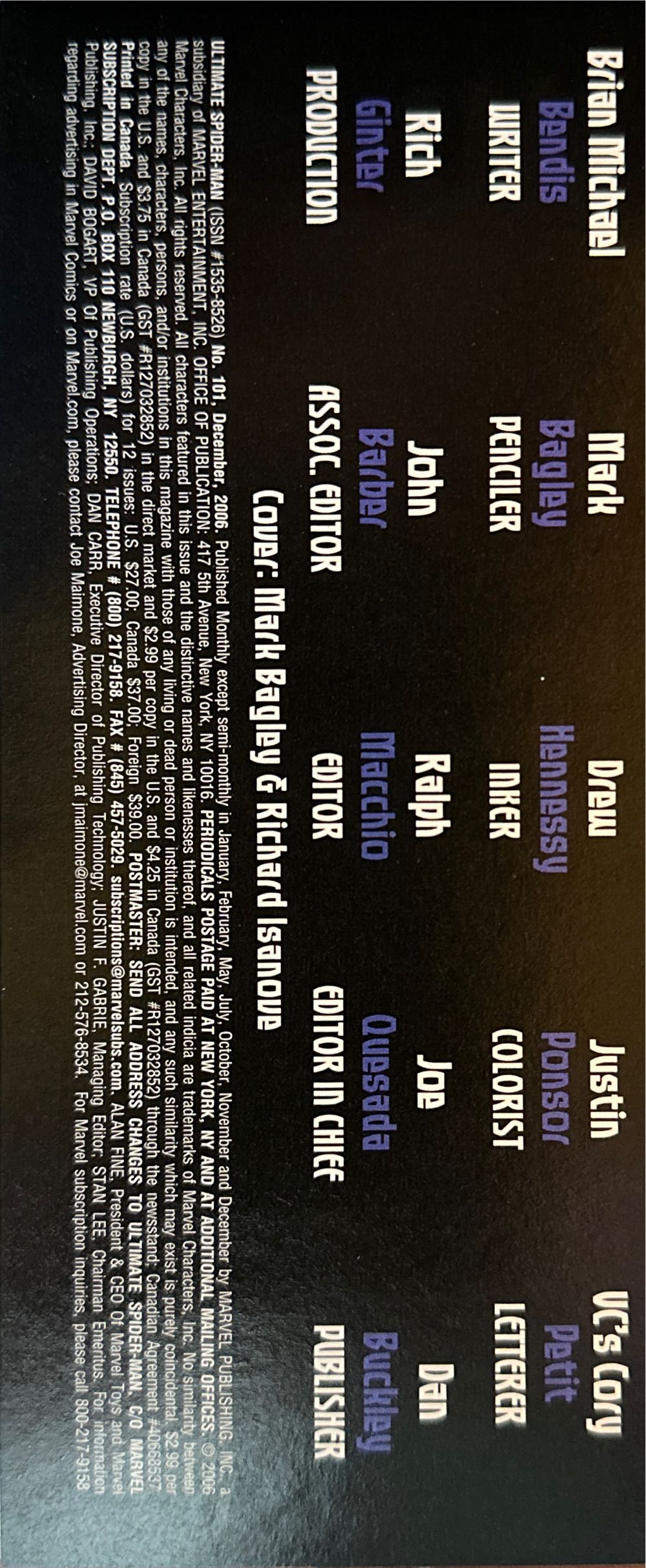 Ultimate Spider-Man - Marvel Comics (101 - Dec 2006) comic book collectible [Barcode 75960605031410111] - Main Image 3