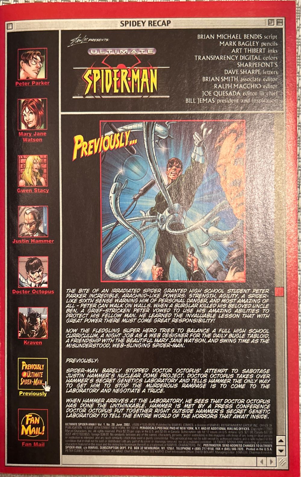 Ultimate Spider-Man - Marvel Comics (20 - Jun 2002) comic book collectible [Barcode 75960605031402011] - Main Image 3