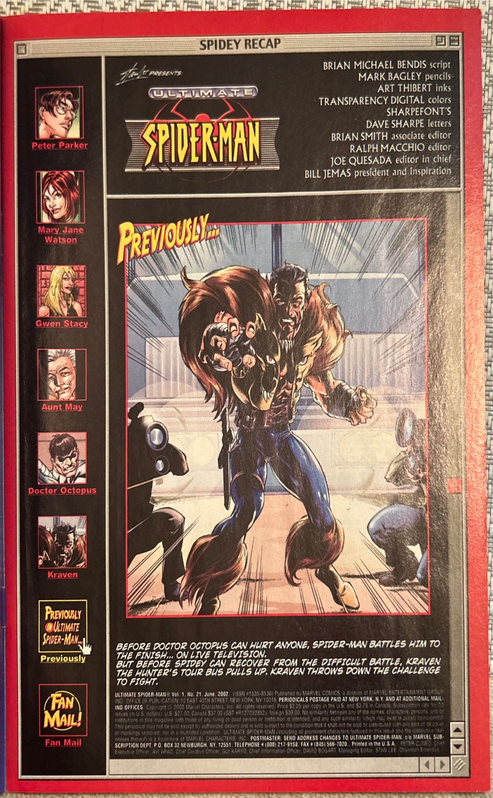 Ultimate Spider-Man - Marvel Comics (21 - Jun 2002) comic book collectible [Barcode 75960605031402111] - Main Image 3