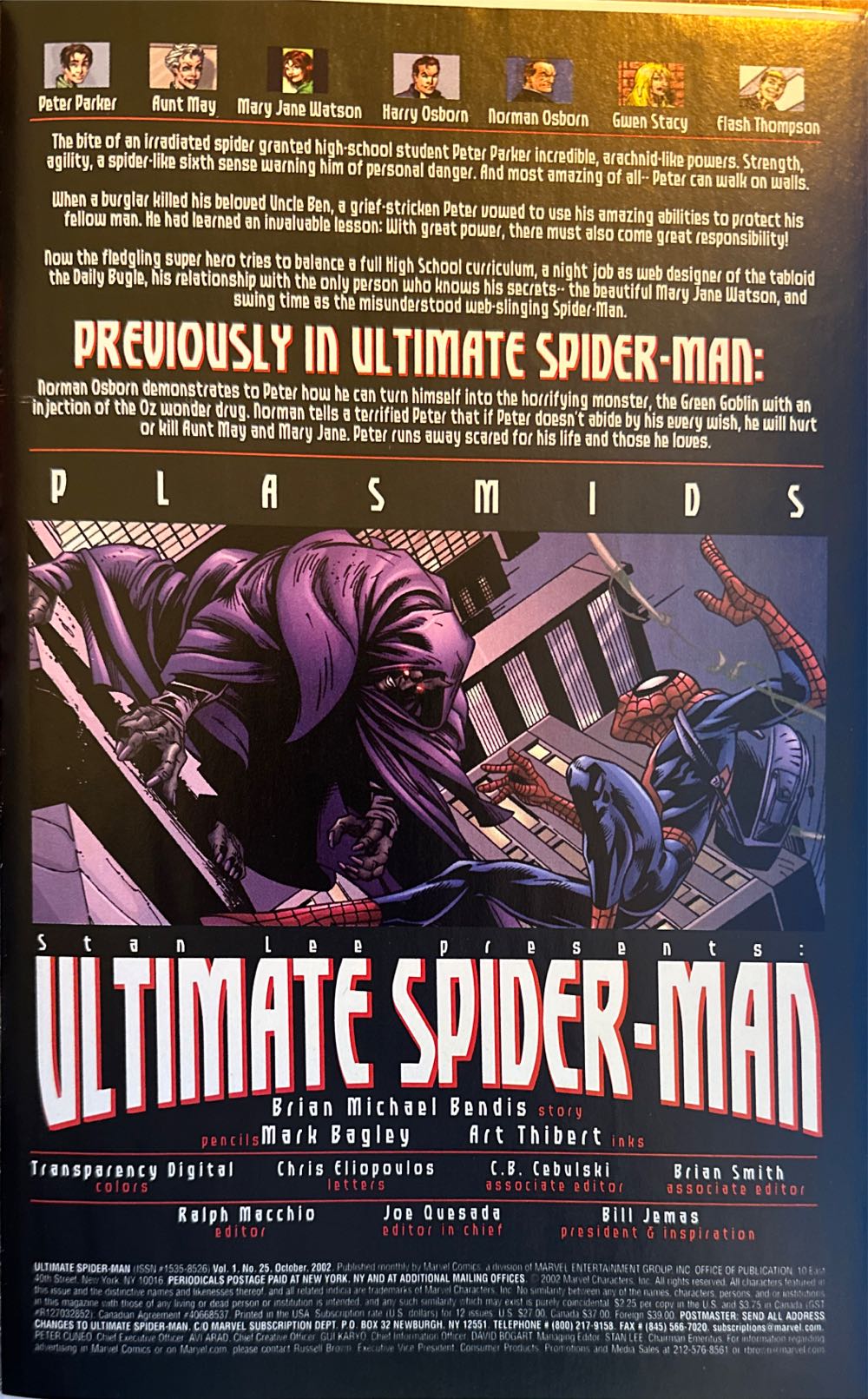 Ultimate Spider-Man - Marvel Comics (25 - Oct 2002) comic book collectible [Barcode 75960605031402511] - Main Image 2