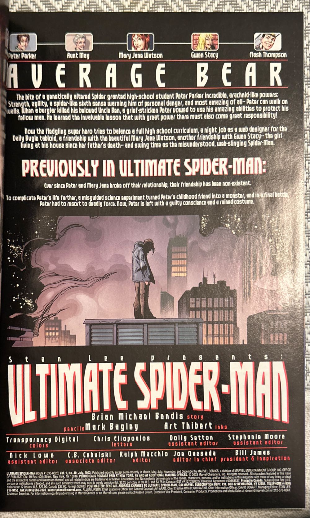 Ultimate Spider-Man - Marvel Comics (40 - Jul 2003) comic book collectible [Barcode 75960605031404011] - Main Image 3