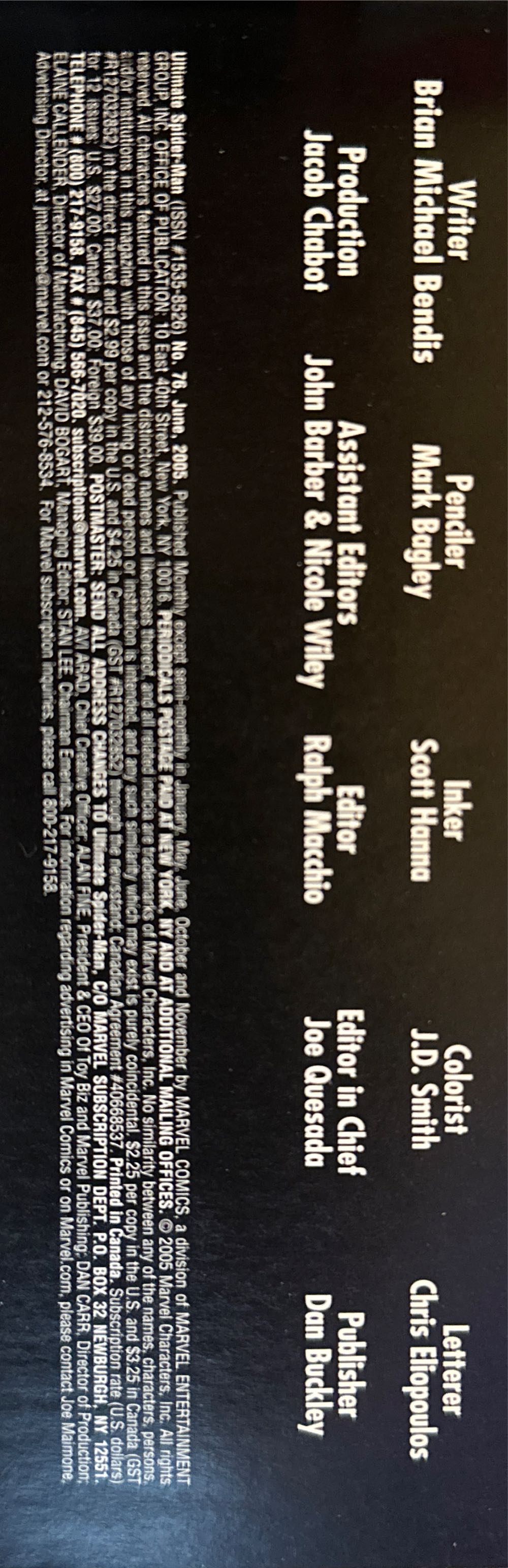 Ultimate Spider-Man - Marvel Comics (76 - Jun 2005) comic book collectible [Barcode 75960605031407611] - Main Image 3