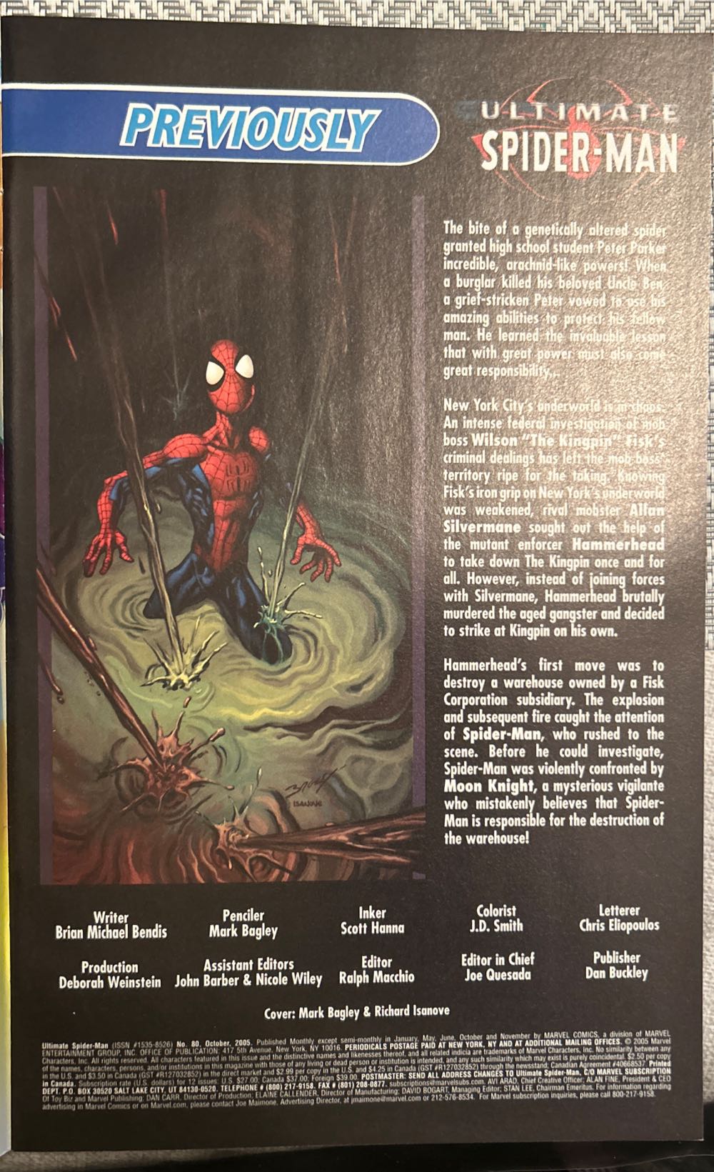 Ultimate Spider-Man - Marvel Comics (80 - Oct 2005) comic book collectible [Barcode 75960605031408011] - Main Image 3