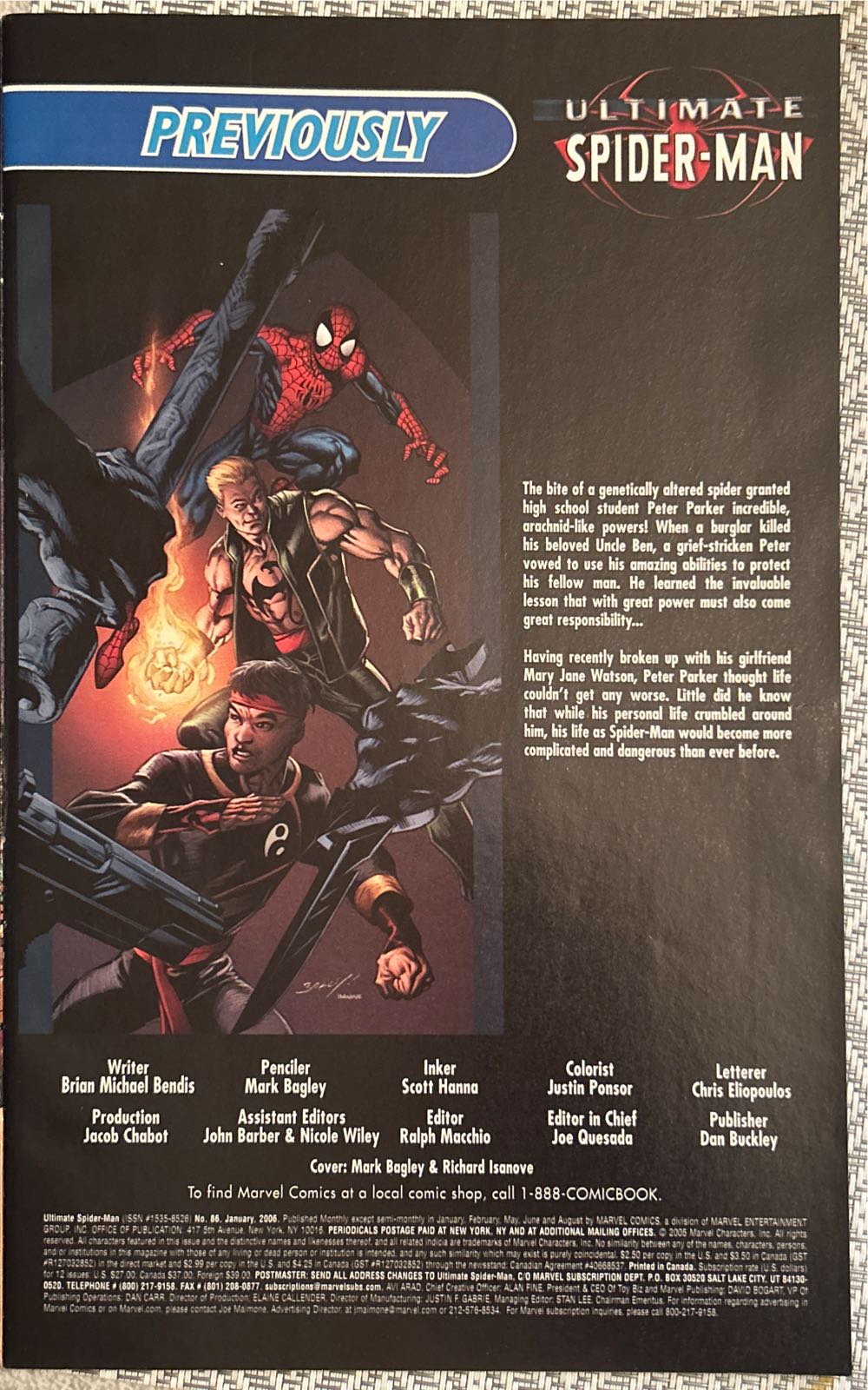 Ultimate Spider-Man - Marvel Comics (86 - Jan 2006) comic book collectible [Barcode 75960605031408611] - Main Image 3