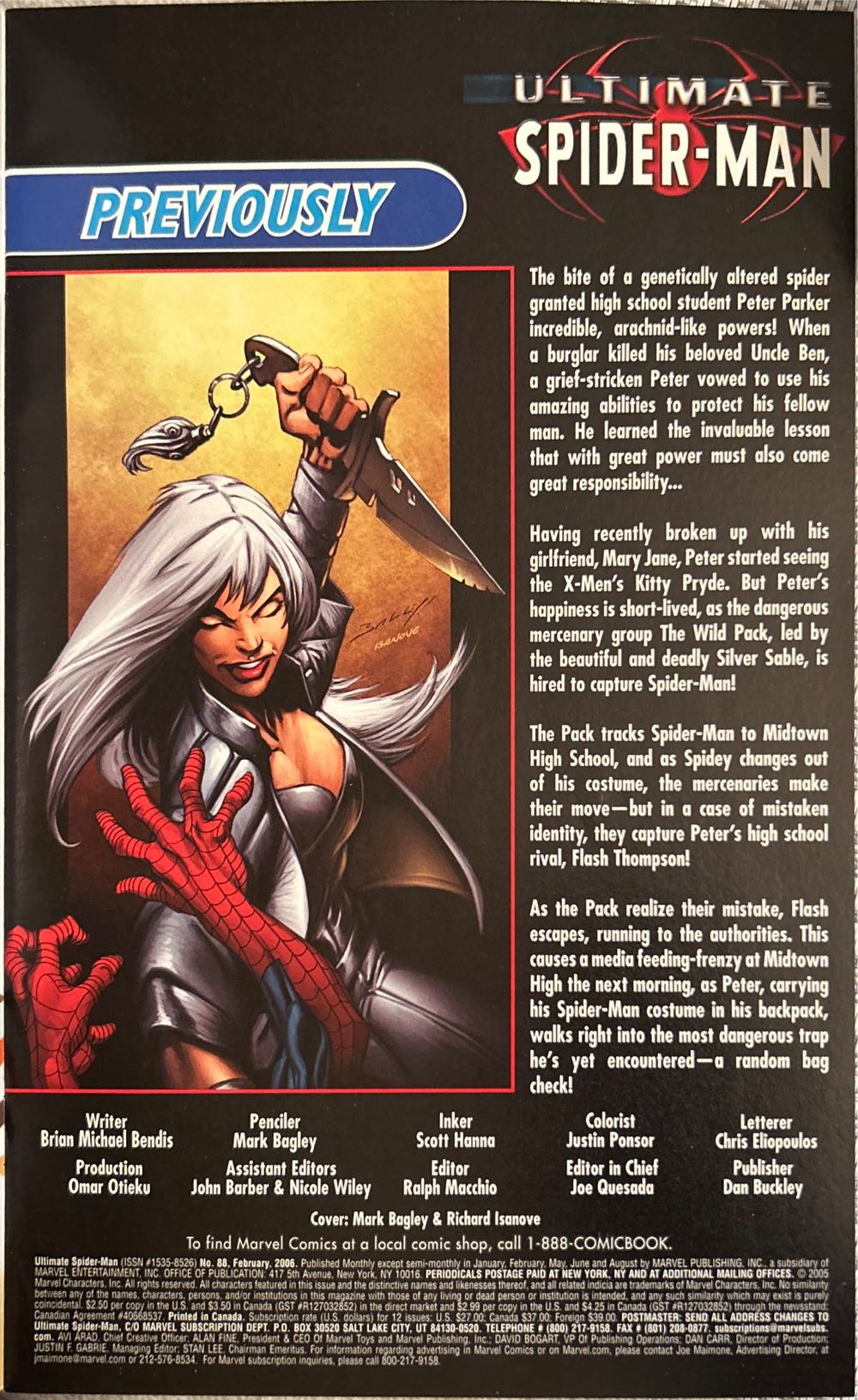 Ultimate Spider-Man - Marvel Comics (88 - Feb 2006) comic book collectible [Barcode 75960605031408811] - Main Image 3