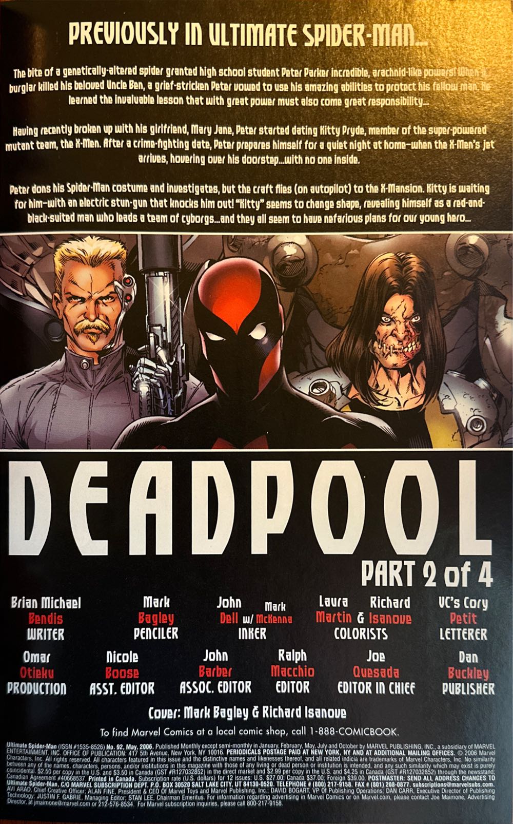 Ultimate Spider-Man - Marvel Comics (92 - May 2006) comic book collectible [Barcode 75960605031409211] - Main Image 2