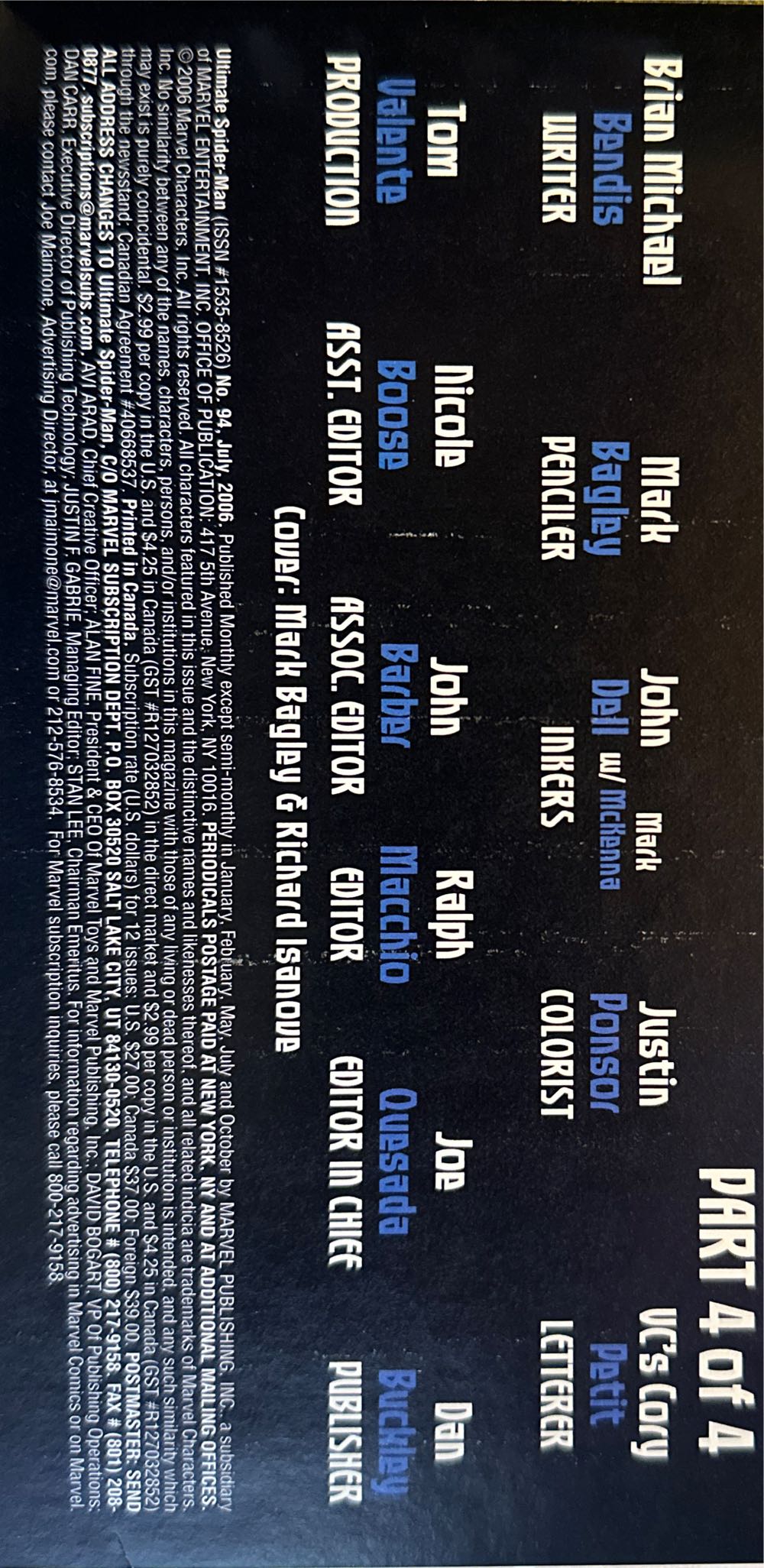 Ultimate Spider-Man (2000) - Marvel Comics (94 - Jul 2006) comic book collectible [Barcode 75960605031409411] - Main Image 3