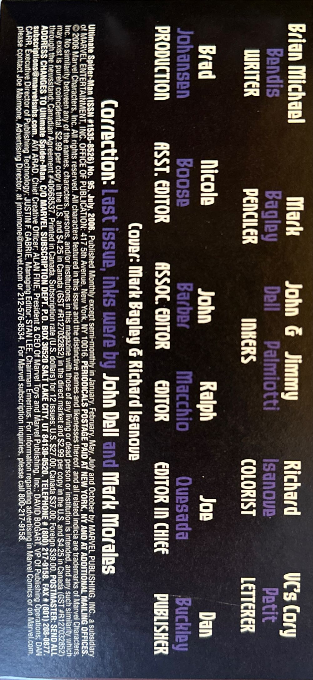 Ultimate Spider-Man - Marvel Comics (95 - Jul 2006) comic book collectible [Barcode 75960605031409511] - Main Image 3