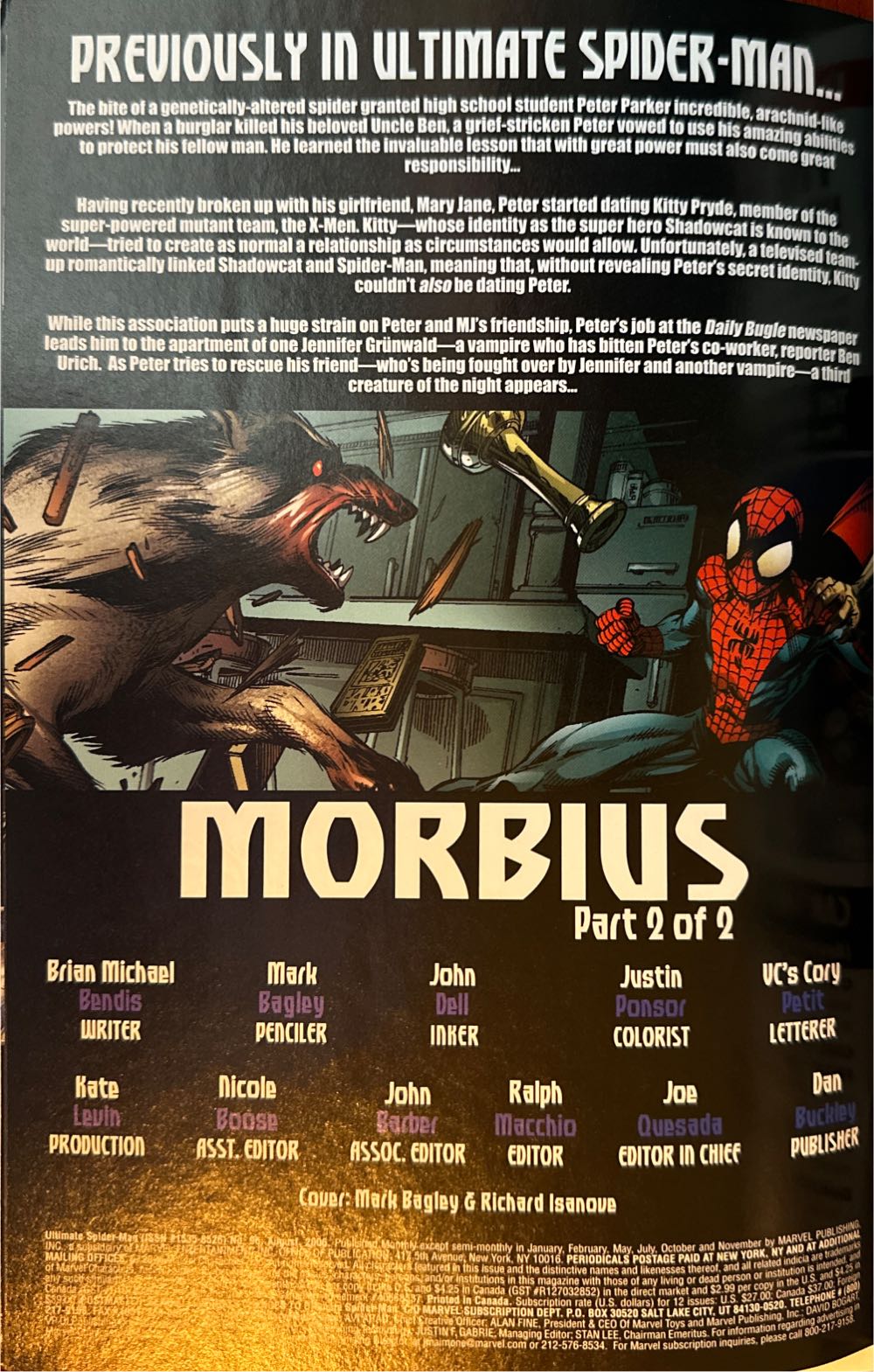 Ultimate Spider-Man - Marvel Comics (96 - Aug 2006) comic book collectible [Barcode 75960605031409611] - Main Image 2