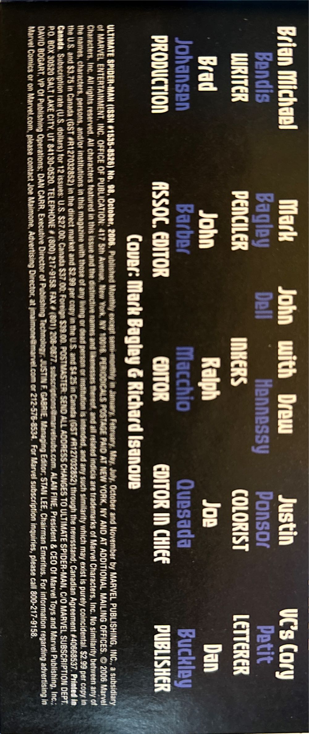 Ultimate Spider-Man (105) - Marvel Comics (98 - Oct 2006) comic book collectible [Barcode 75960605031409811] - Main Image 3