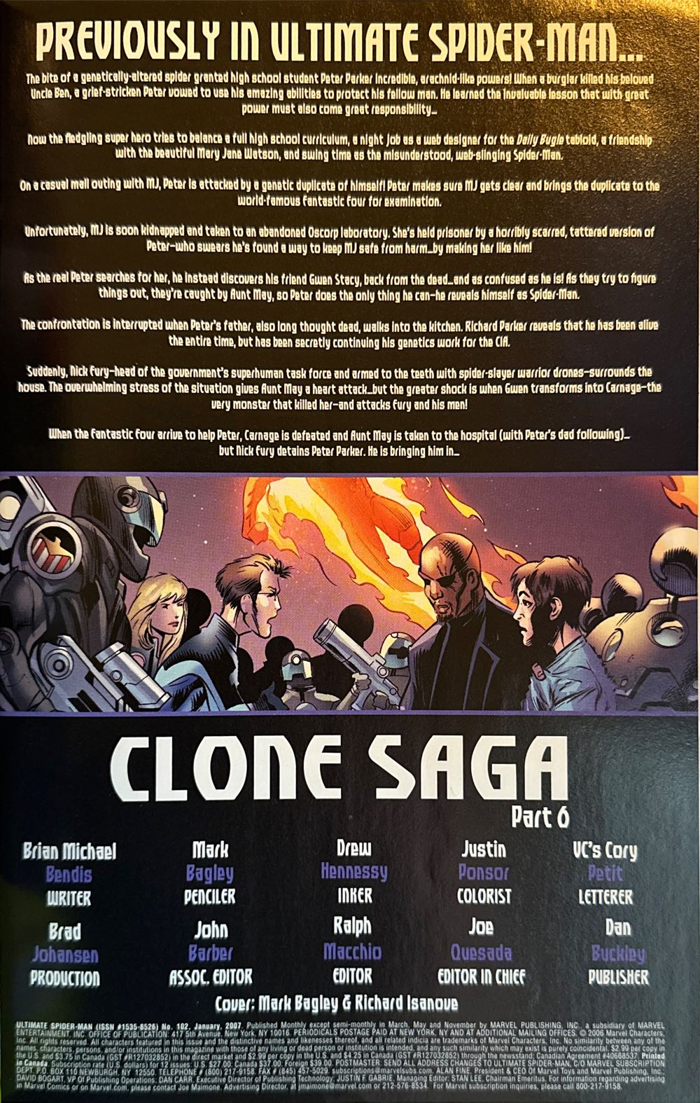 Ultimate Spider-Man - Marvel Comics (102 - Jan 2007) comic book collectible [Barcode 75960605031410211] - Main Image 2