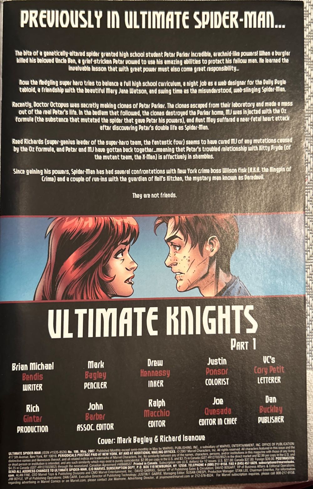 Ultimate Spider-Man - Marvel Comics (106 - May 2007) comic book collectible [Barcode 75960605031410611] - Main Image 3