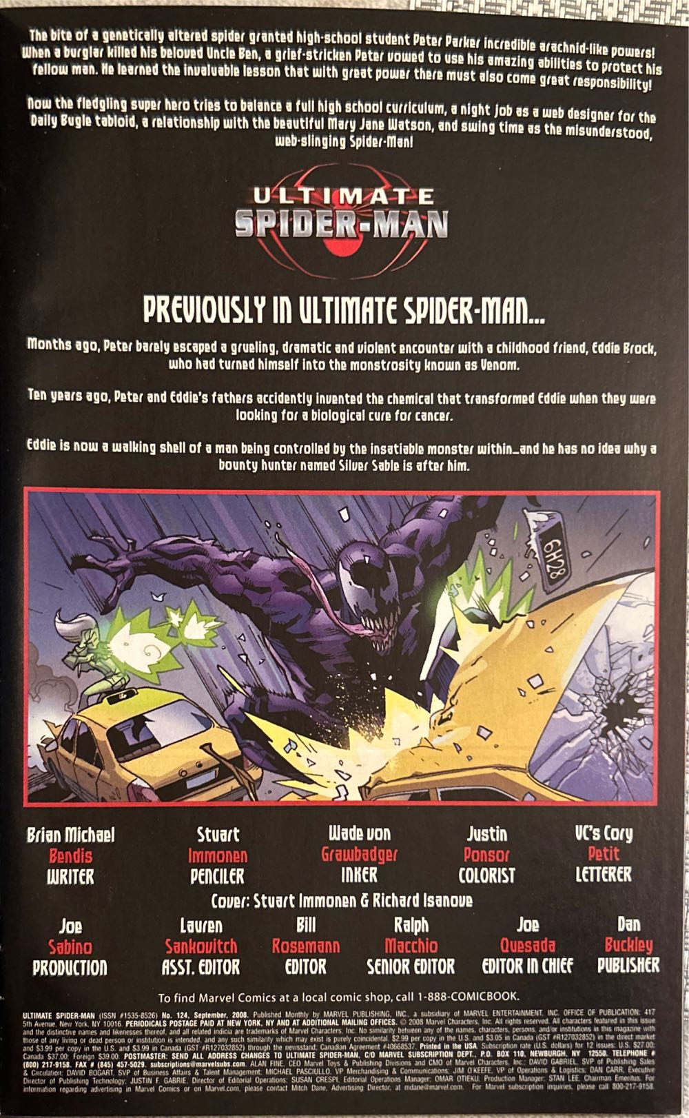 Ultimate Spider-Man - Marvel Comics (124 - Sep 2008) comic book collectible [Barcode 75960605031412411] - Main Image 3